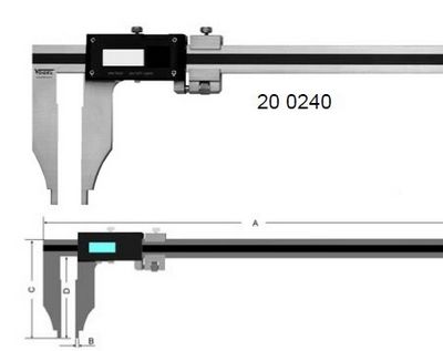 数显式大型外爪游标卡尺